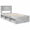 vidaXL Bedframe met hoofdeinde Beton 90 x 200 cm Massief grenenhout