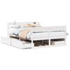 vidaXL Bedframe zonder matras massief grenenhout wit 150x200 cm