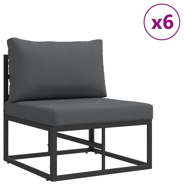 vidaXL Tuin Sofa Set 12 pcs Zwart Metaal