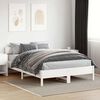vidaXL Bedframe zonder matras massief grenenhout wit 140x200 cm