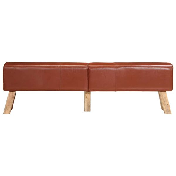 vidaXL Gymbok 160 cm echt leer bruin