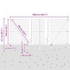 vidaXL Hek met Paal Grijs 1,6 x 10 m Staal en PVC