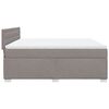 vidaXL Boxspring met matras stof taupe 180x200 cm