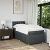 vidaXL Boxspring met matras stof donkergrijs 90x190 cm