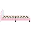 vidaXL Bedframe voor kinderen met hoofdbord Roze 90 x 200 cm PU