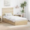 vidaXL Opslag bed met hoofdeinde Sonoma Eiken 75 x 190 cm Bewerkt hout