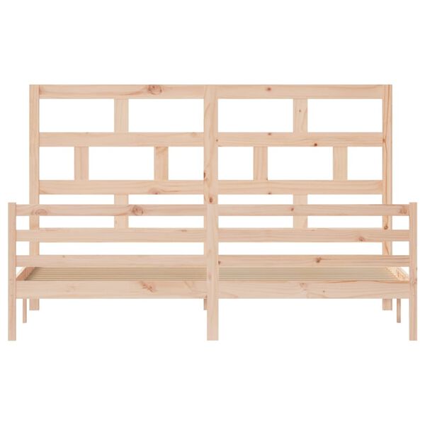 vidaXL Bedframe massief grenenhout 200x200 cm