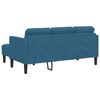 vidaXL Bankstel Blauw 173 x 131 x 67 cm Fluweel