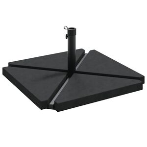 vidaXL 5-delige Set parasolvoeten voor in de tuin graniet en staal