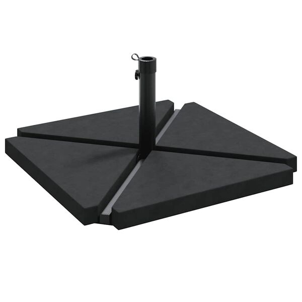 vidaXL 5-delige Set parasolvoeten voor in de tuin graniet en staal