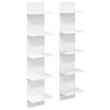 vidaXL Wandplank 2 st Wit 22 x 15 x 100 cm Bewerkt hout