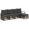 vidaXL Tuinbankenset 4 st Grijs poly rattan