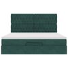 vidaXL Ottoman bed met matrassen 180x200cm fluweel donkergroen