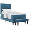 vidaXL Boxspring bed met hoofdeinde Donkerblauw 200 x 100 cm Fluweel