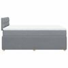 vidaXL Boxspring met matras stof lichtgrijs 120x200 cm