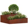 vidaXL Tuin Bloempot Bruin 100 x 100 x 50 cm Cortenstaal