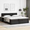 vidaXL Ottoman bed met matras 160x200cm kunstleer zwart