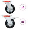 vidaXL 12 st Zwenkwielen 100 mm