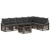 vidaXL Tuinbankenset 8 st Grijs en Donkergrijs poly rattan