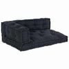 vidaXL Pallet Sofa Kussen 3 st Stof Antracietkleurig 120 x 80 x 38 cm