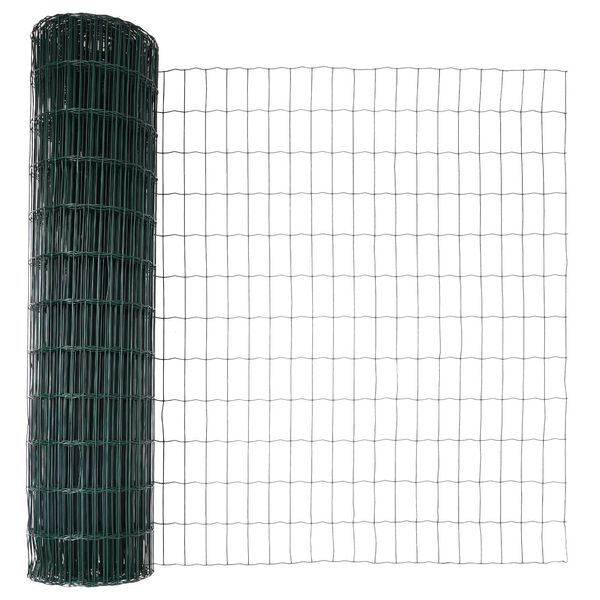 vidaXL Euro Hek Groen 1 x 10 m PVC-gecoat ijzer