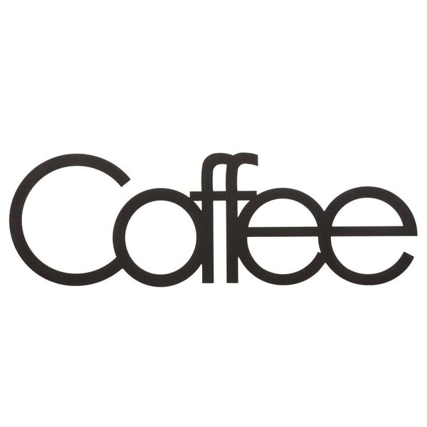 Homemania Wanddecoratie Words 50x17 cm staal zwart