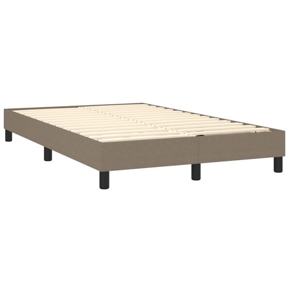 vidaXL Boxspring bed 120x200 cm stof taupe
