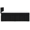vidaXL Boxspring met matras stof zwart 90x200 cm