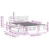 vidaXL Bedframe zonder matras massief grenenhout wasbruin 135x190 cm