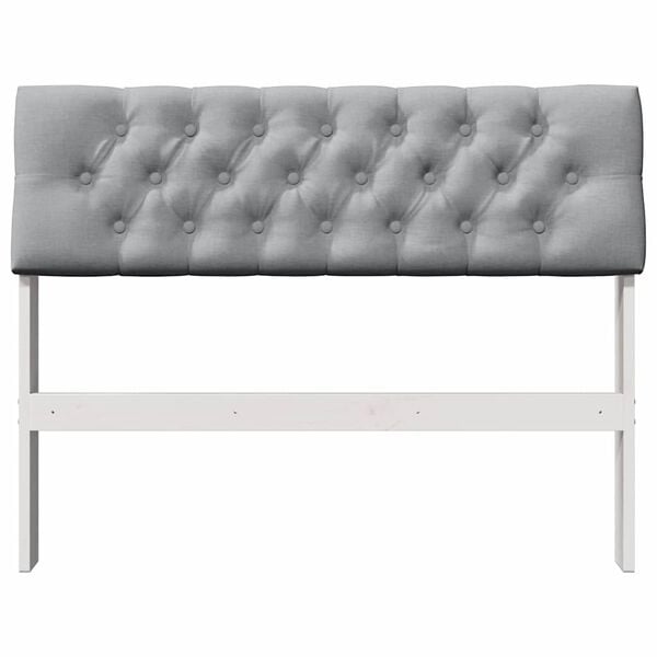 vidaXL Gestoffeerd hoofdbord Lichtgrijs 100 cm Massief grenenhout
