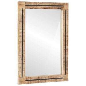vidaXL Spiegel Wandgemonteerd Bruin en zwart 70 x 50 x 3 cm Glas