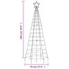 vidaXL LED-kerstboom met spikes 220 LEDs 180 cm blauw