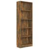 vidaXL Boekenkast 60x24x175 cm bewerkt hout gerookt eikenkleurig