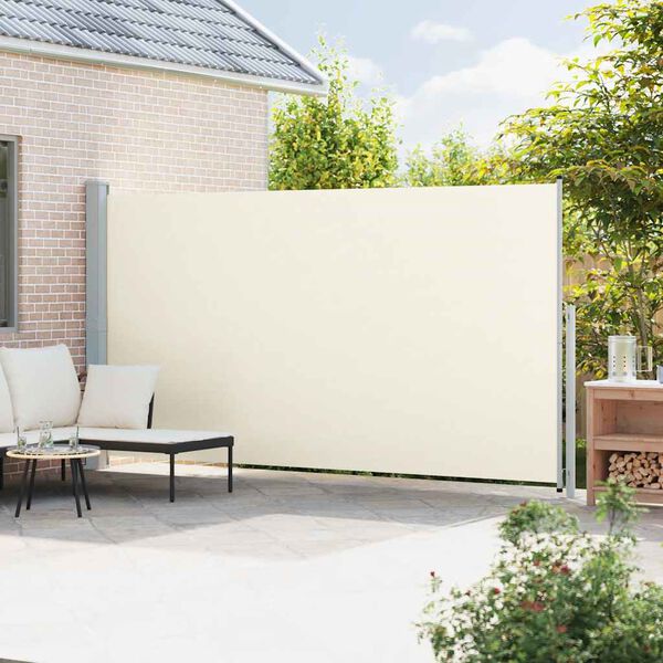 vidaXL Tuinscherm uittrekbaar 200x500 cm cr&egrave;me