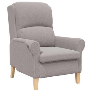 vidaXL Fauteuil Lichtgrijs Zachte Sherpa stof