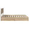 vidaXL Opslag bed met lade Sonoma Eiken 140 x 200 cm Bewerkt hout