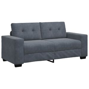 vidaXL Loveseat bank 180x77x82 cm fluweel donkergrijs