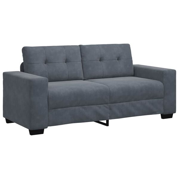 vidaXL Loveseat bank 180x77x82 cm fluweel donkergrijs