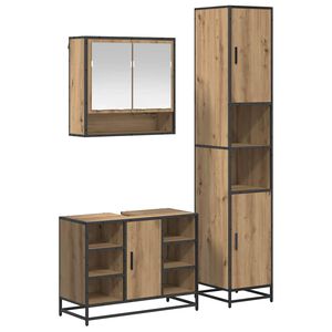 vidaXL Badkamermeubelset 3 st Artisan Eiken 35 x 37,5 x 188,5 cm