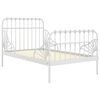 vidaXL Bedframe verlengbaar metaal wit 80x130/200 cm
