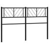 vidaXL Vervangend hoofdbord 135 cm metaal zwart