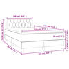 vidaXL Boxspring met matras en LED fluweel roze 120x190 cm
