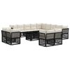 vidaXL Tuinbankenset 14 st Zwart poly rattan