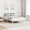 vidaXL Bedframe Lichtgrijs 135 x 190 cm Massief grenenhout