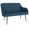 vidaXL Bankje 110x76x80 cm fluweel blauw