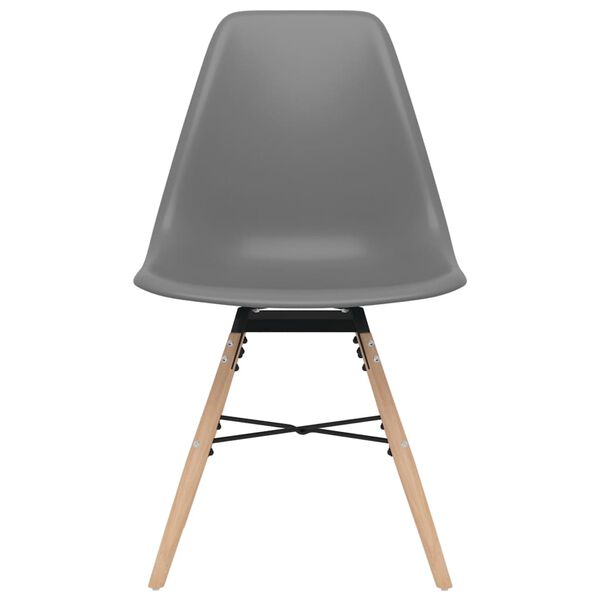vidaXL Eetkamerstoelen 4 st PP grijs