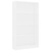 vidaXL Boekenkast met 4 schappen 80x24x142 cm bewerkt hout wit