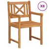 vidaXL Tuinstoelen 8 st Naturel Massief Acaciahout