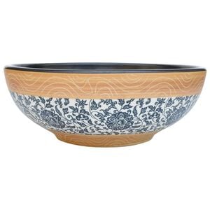 vidaXL Opzetwasbak rond &Phi;41x14 cm keramiek meerkleurig