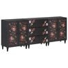 vidaXL Opslagkasten 3 st 180 x 33 x 75 cm Massief Mango Hout